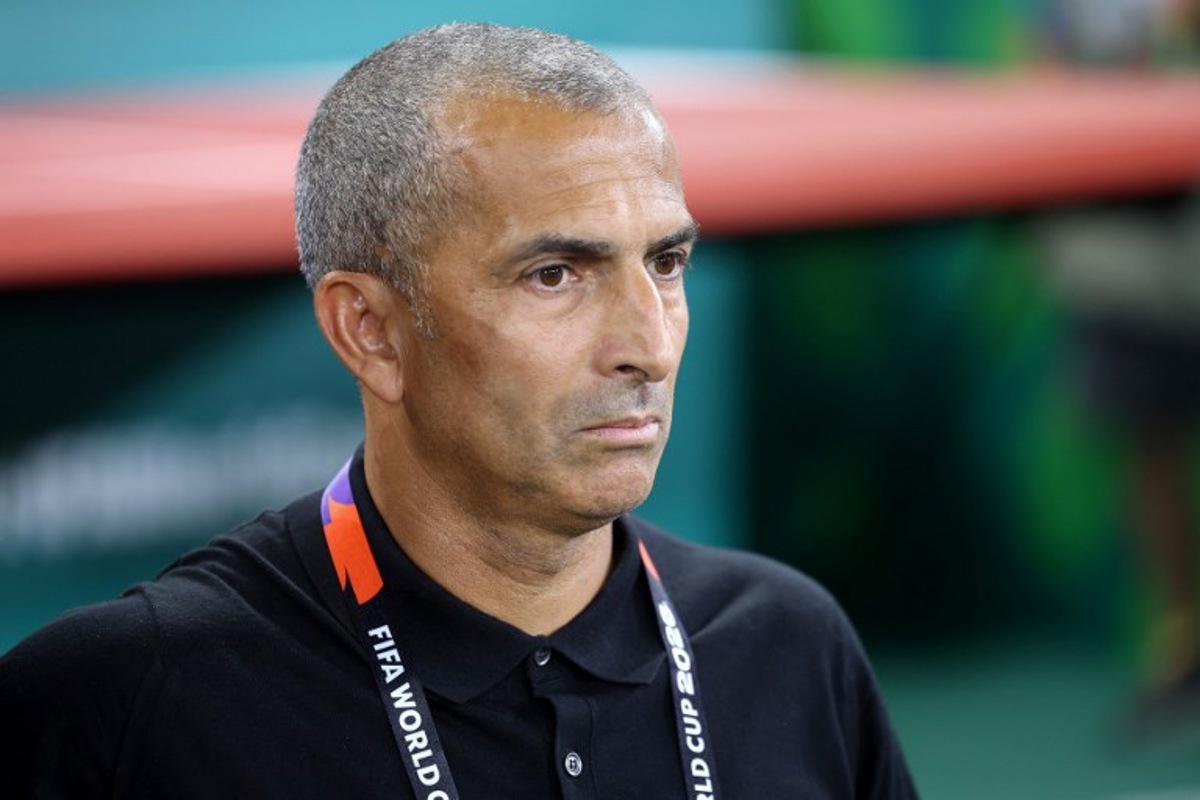 Tunisia's French head coach Sabri Lamouchi looks on ahead of the 2026 World Cup Group F football match between Sweden and Tunisia at the Monterrey Stadium in Guadalupe on June 14, 2026. Julio Cesar AGUILAR / AFP