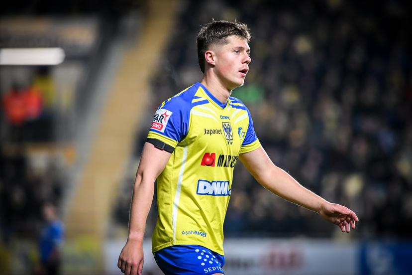 STVV's Rein Van Helden pictured during a soccer match between Sint-Truidense V.V. and Oud-Heverlee Leuven, Sunday 18 January 2026 in Sint-Truiden, on day 21 of the 2025-2026 'Jupiler Pro League' first division of the Belgian championship. BELGA PHOTO JILL DELSAUX