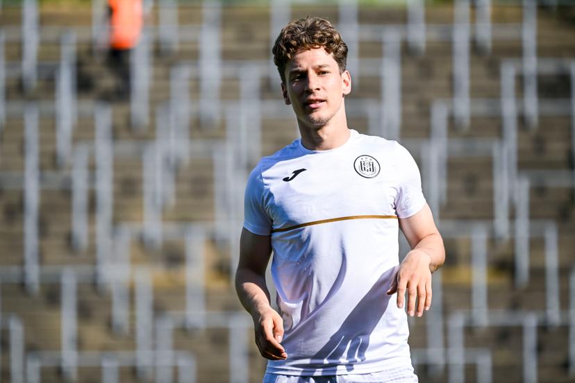 Anderlecht's Yari Verschaeren pictured at the warm up on the field ahead of a soccer match between Royale Union Saint-Gilloise and RSC Anderlecht, Sunday 24 May 2026 in Brussels, on the last day of the Champion's Play-offs of the 2025-2026 'Jupiler Pro League' first division of the Belgian championship. BELGA PHOTO TOM GOYVAERTS