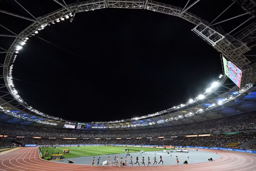 Athletes compete in the women's 5000m final during the World Athletics Championships at the National Athletics Centre in Budapest on August 26, 2023. Attila KISBENEDEK / AFP