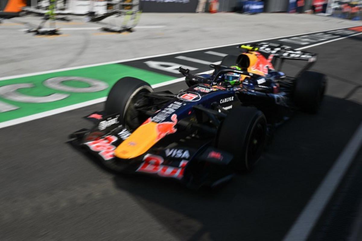 Red Bull Racing's French driver Isack Hadjar drives throug the pits during the Formula One Hungarian Grand Prix at the Hungaroring racetrack in Mogyorod near Budapest, Hungary, on July 26, 2026. Andrej ISAKOVIC / POOL / AFP