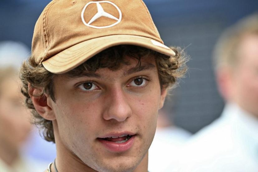 Mercedes' Italian driver Kimi Antonelli is seen after taking part in the drivers' parade before the start of the United States Formula One Grand Prix at the Circuit of the Americas in Austin, Texas, on October 25, 2026. ANGELA WEISS / AFP