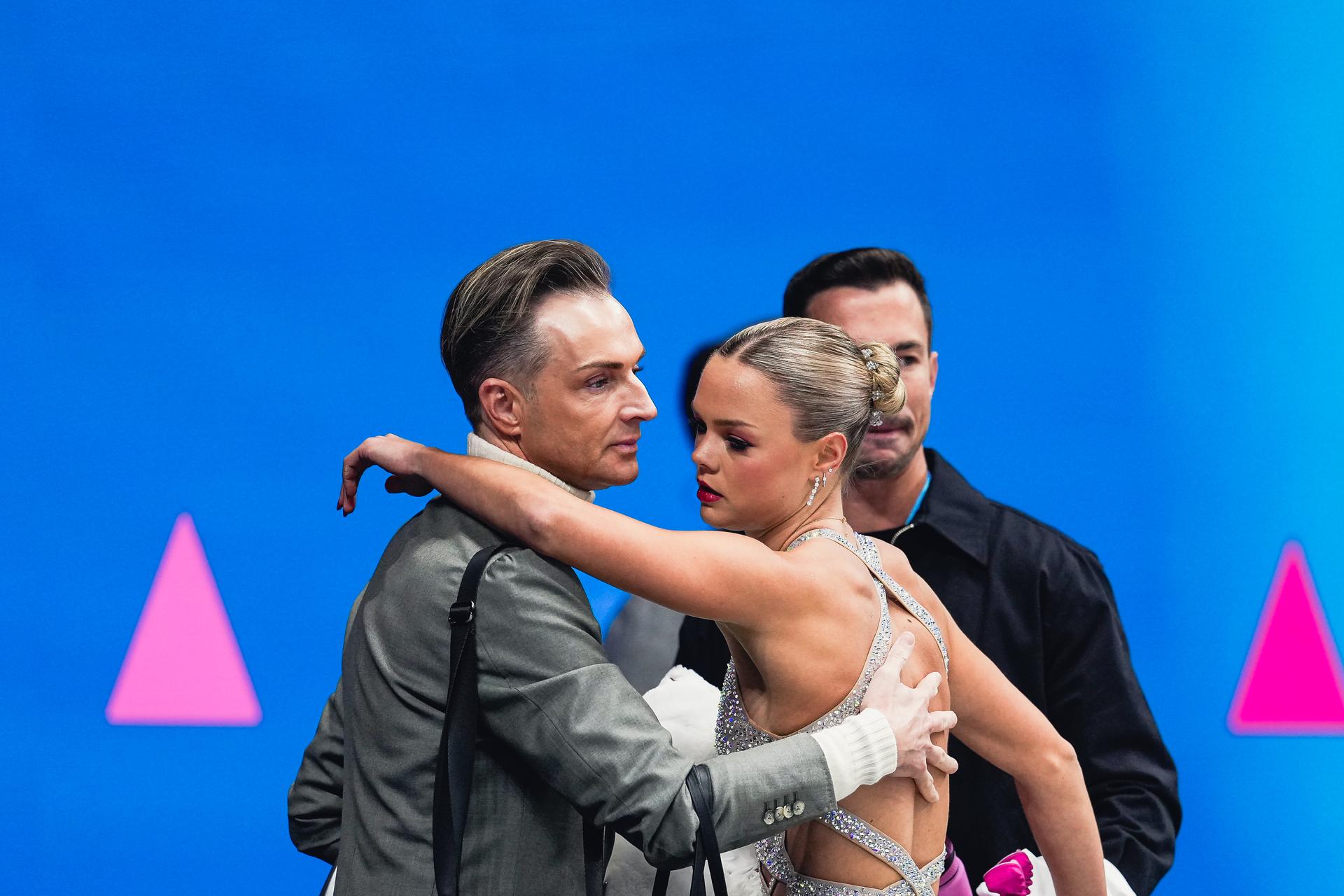 Loena Hendrickx of Belgium reacts in the Women's Short Program during the ISU European Figure Skating Championships 2026 at Utilita Arena Sheffield in Sheffield, United Kingdom, on January 14, 2026. (Photo by Yuan Tian/NurPhoto) ---- ATTENTION EDITORS - BENELUX ONLY ----