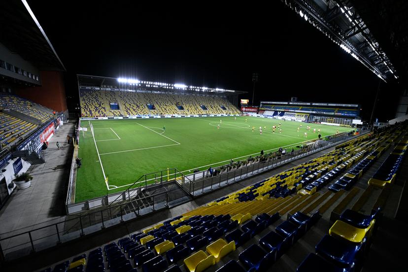 Illustration picture shows Stayen stadium during a soccer match between Sint-Truidense VV and Standard de Liege, Sunday 25 October 2020 in Sint-Truiden, on day 10 of the 'Jupiler Pro League' first division of the Belgian championship. BELGA PHOTO YORICK JANSENS