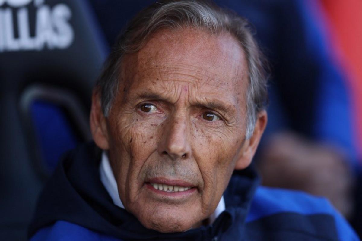 San Lorenzo's head coach Miguel Angel Russo gestures during the Argentine Professional Football League 2025 Apertura Tournament semi-final match between San Lorenzo and Platense at the Pedro Bidegain stadium in Buenos Aires on May 25, 2025. ALEJANDRO PAGNI / AFP