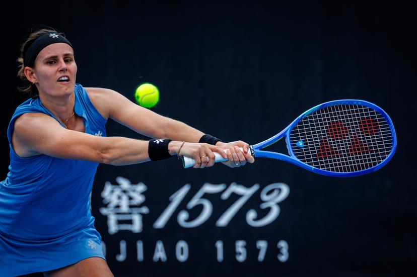 Belgium's Greet Minnen pictured in action during a third round qualifying match against Poland's Linda Klimovicova in the women singles at the Australian Open, Melbourne Park, Melbourne on Thursday 15 January 2026. BELGA PHOTO PATRICK HAMILTON --- BENELUX ONLY ---