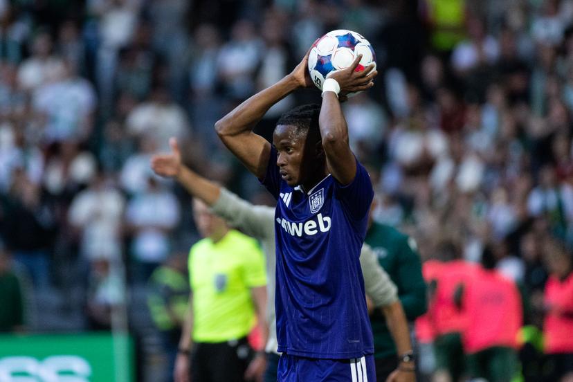 260723 Moussa Ndiaye of Anderlecht during the UEFA Europa League second qualifying round football match between Hammarby and Anderlecht on July 23, 2026 in Stockholm. Photo: Michael Campanella / BILDBYRÅN / COP 313 / KJ0354 fotboll football soccer fotball uefa europa league europa league kval qualifying round qualification hammarby anderlecht bbeng grappa33 BELGIUM ONLY