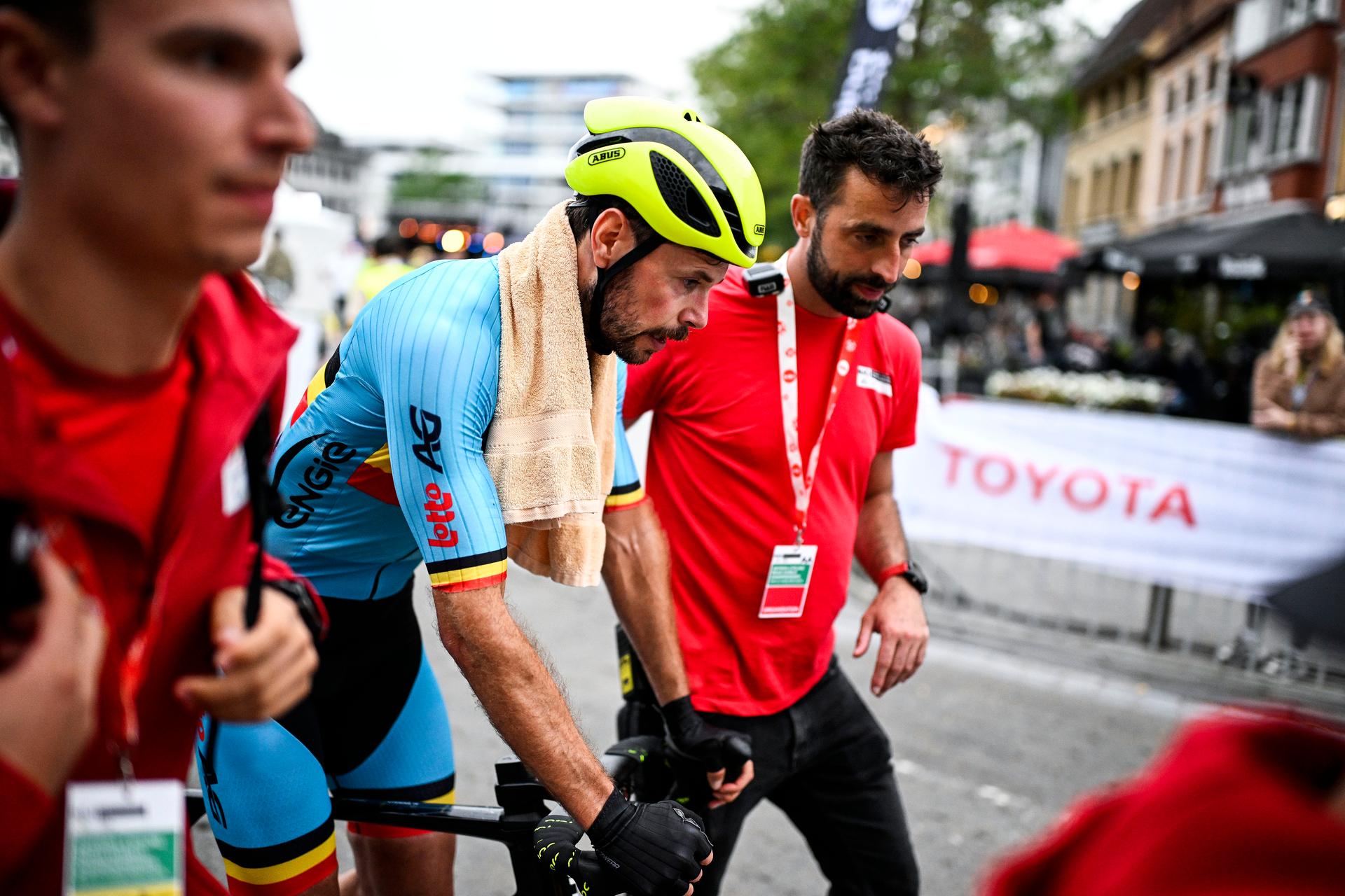 Belgian Cyril Berthaut (MC1) pictured after the UCI Para-cycling Road World Championships, Sunday 31 August 2025, in Ronse. The UCI Para-Cycling Road World Championships take place from 28 to 31 Augustus in Ronse. BELGA PHOTO JASPER JACOBS