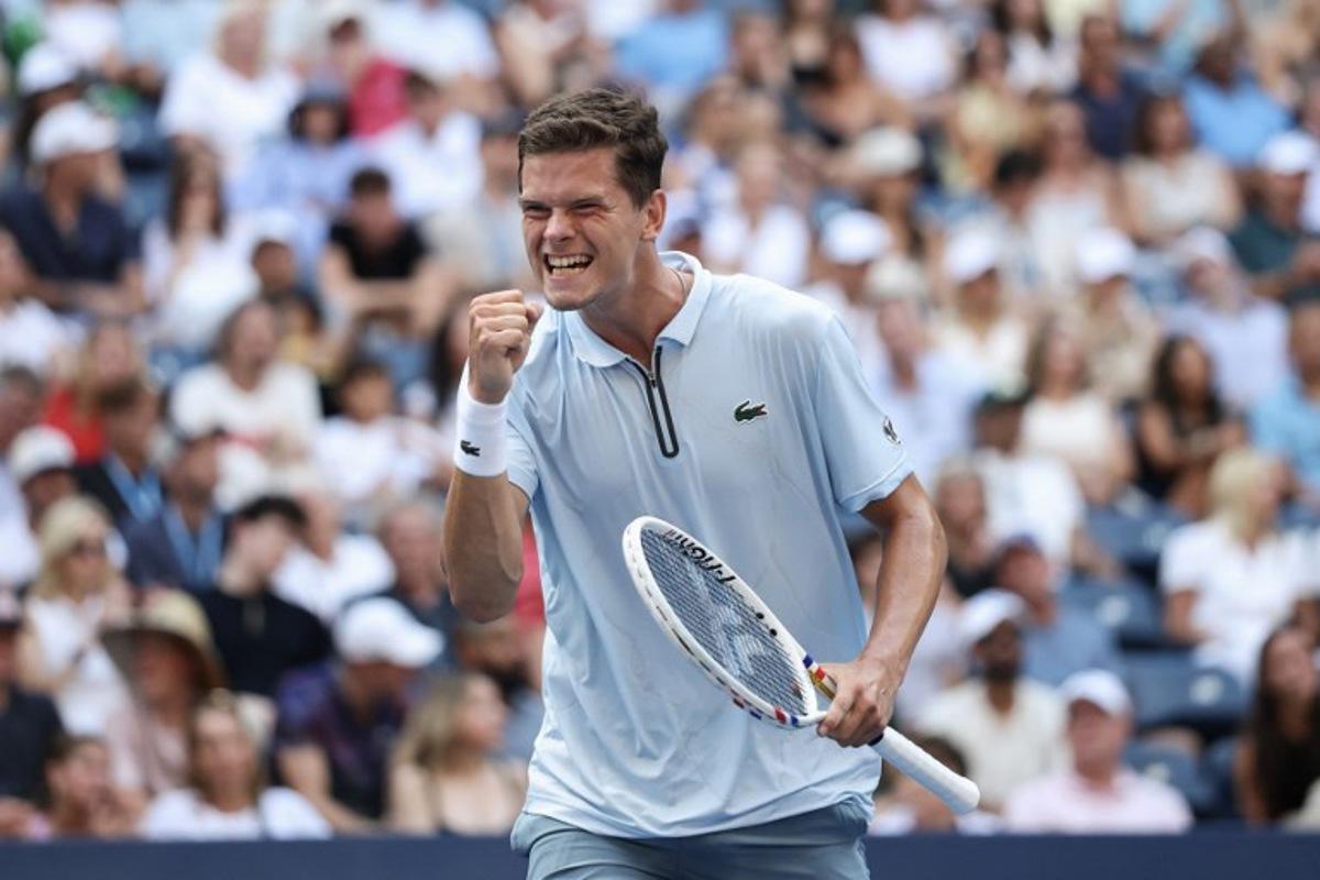 Belgium's Alexander Blockx reacst during his men's singles third round tennis match against Italy's Flavio Cobolli on day seven of the US Open tennis tournament at the USTA Billie Jean King National Tennis Center in New York City on September 5, 2026. TIMOTHY A. CLARY / AFP