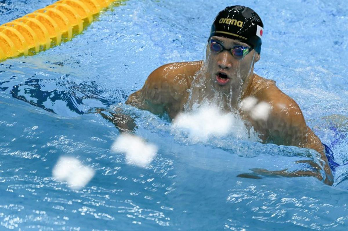 Japan's Shin Ohashi competes in a heat of the men's 200m breaststroke swimming event during the 2026 Asian Games at the Tokyo Aquatics Centre in Tokyo on September 24, 2026. ANDREW CABALLERO-REYNOLDS / AFP