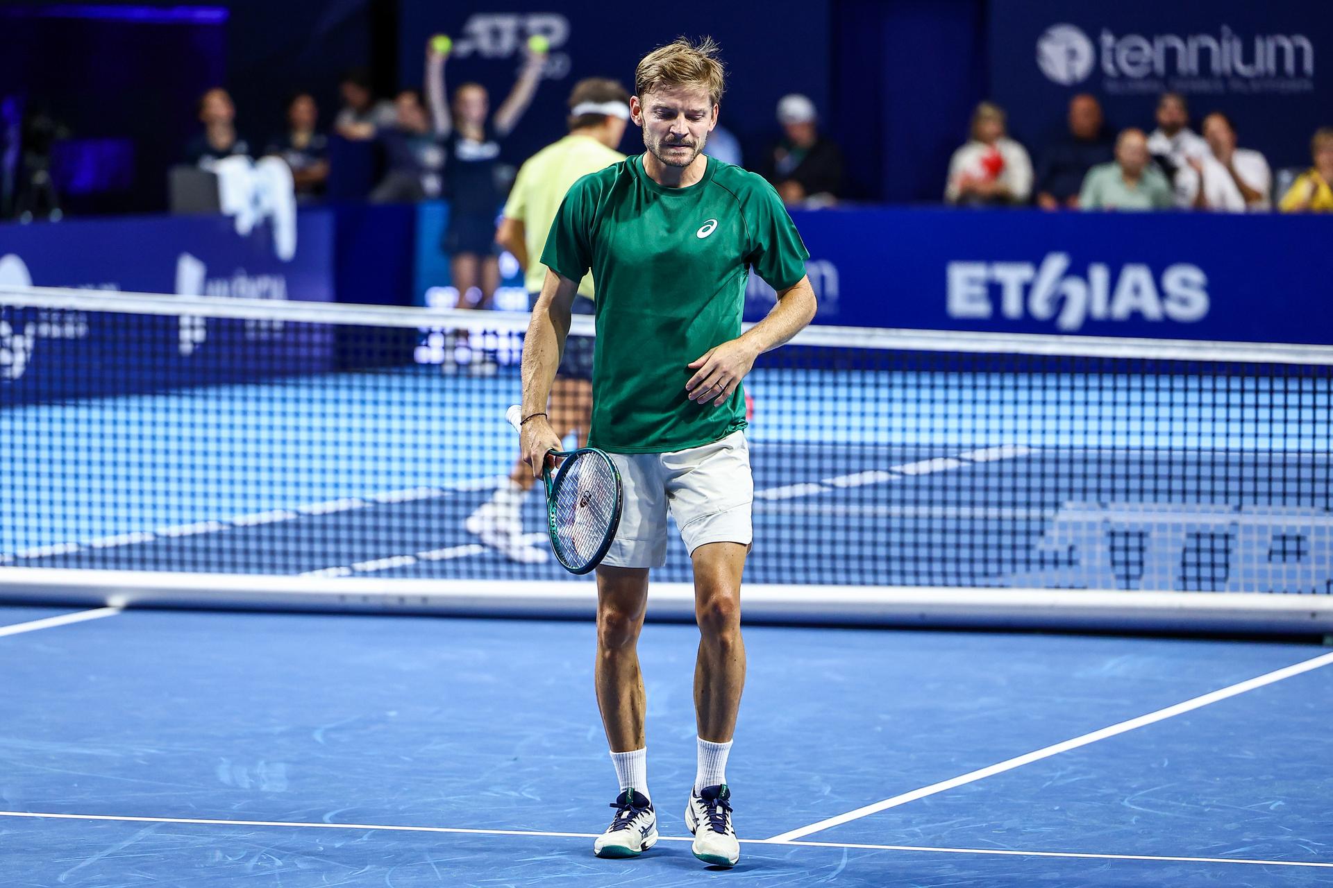 Belgian David Goffin pictured during the European Open ATP tennis tournament in Brussels, on Tuesday 14 October 2025. This year's edition of the tournament is taking place from 12 to 19 October 2025. BELGA PHOTO JASPER JACOBS