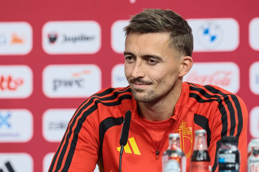 Belgium's Timothy Castagne pictured during a press moment of Belgian national soccer team Red Devils, on Thursday 02 July 2026 in their base camp, home of the Seattle Sounders, Renton, Seattle, USA. The Rode Duivels - Diables Rouges qualified for the knockout stage of the 2026 FIFA World Cup, where they'll meet USA in the round of 16 on July 7th. BELGA PHOTO BRUNO FAHY