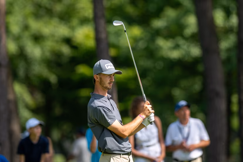 Belgian Anthony De Schutter pictured in action during the final round (4/4) of the 2026 Soudal Open DP World Tour golf tournament in Schilde, Sunday 24 May 2026. The Soudal Open takes place from 21 to 24 May at the Rinkven Golf Club in Schilde. BELGA PHOTO JONAS ROOSENS