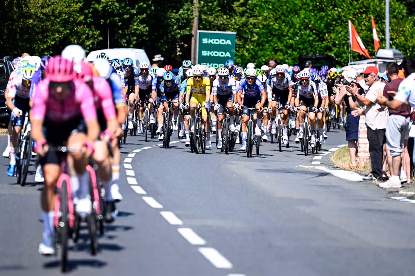 Slovenian Tadej Pogacar of UAE Team Emirates XRG pictured in action during the stage 8 of the 2026 Tour de France cycling race, a stage of 182km from Perigueux to Bergerac, on Saturday 11 July 2026. The 113th edition of the Tour de France starts on Saturday 4 July in Barcelona, Spain, and will finish in Paris, France on the 26th of July. BELGA PHOTO TOMAS SISK POOL