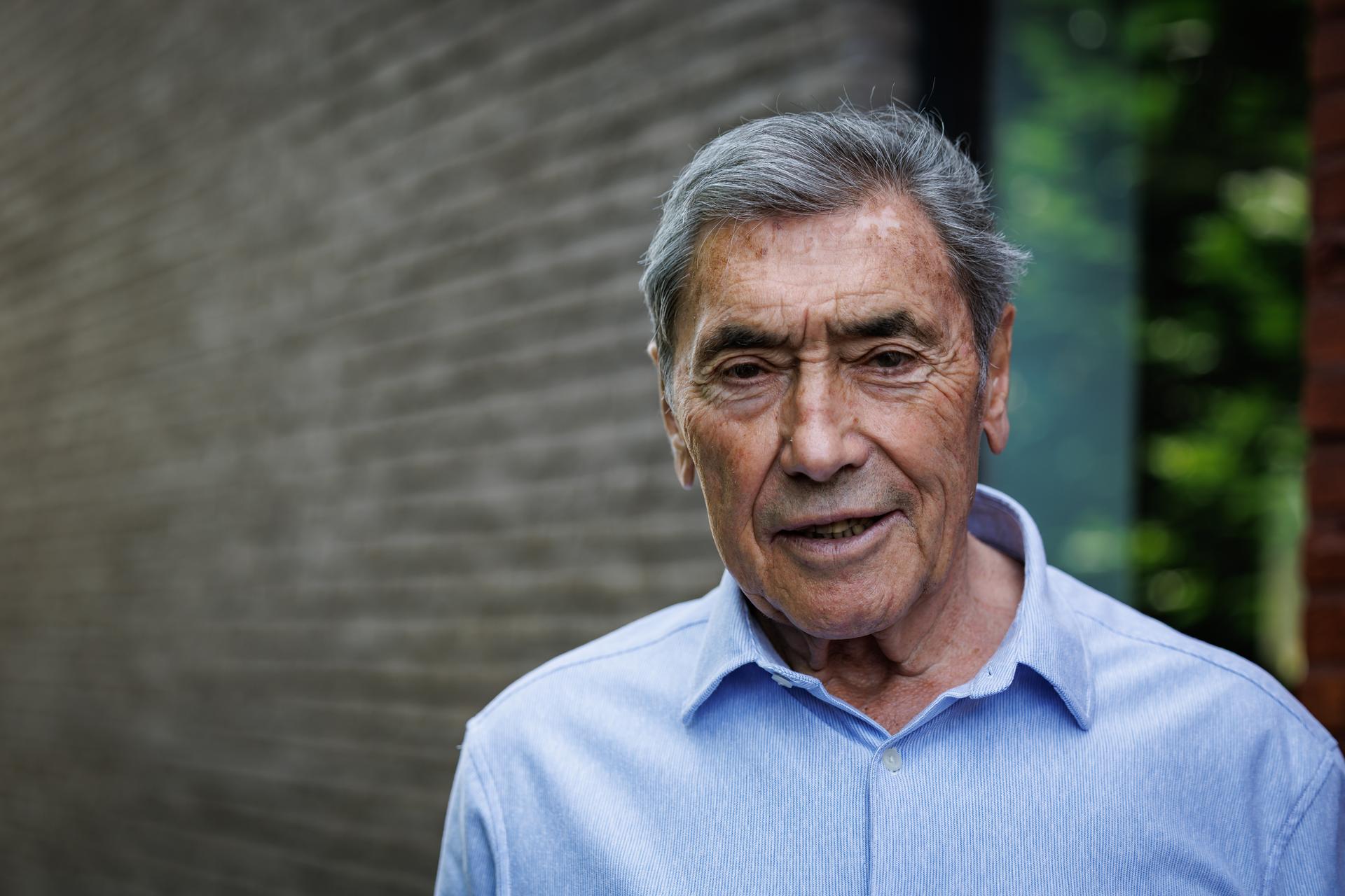 Former Belgian cyclist Eddy Merckx pictured during the presentation of the book 'Eddy Merckx. De Ultieme Biografie', written by journalist Johny Vansevenant, Monday 16 June 2025 in Meise. BELGA PHOTO KURT DESPLENTER