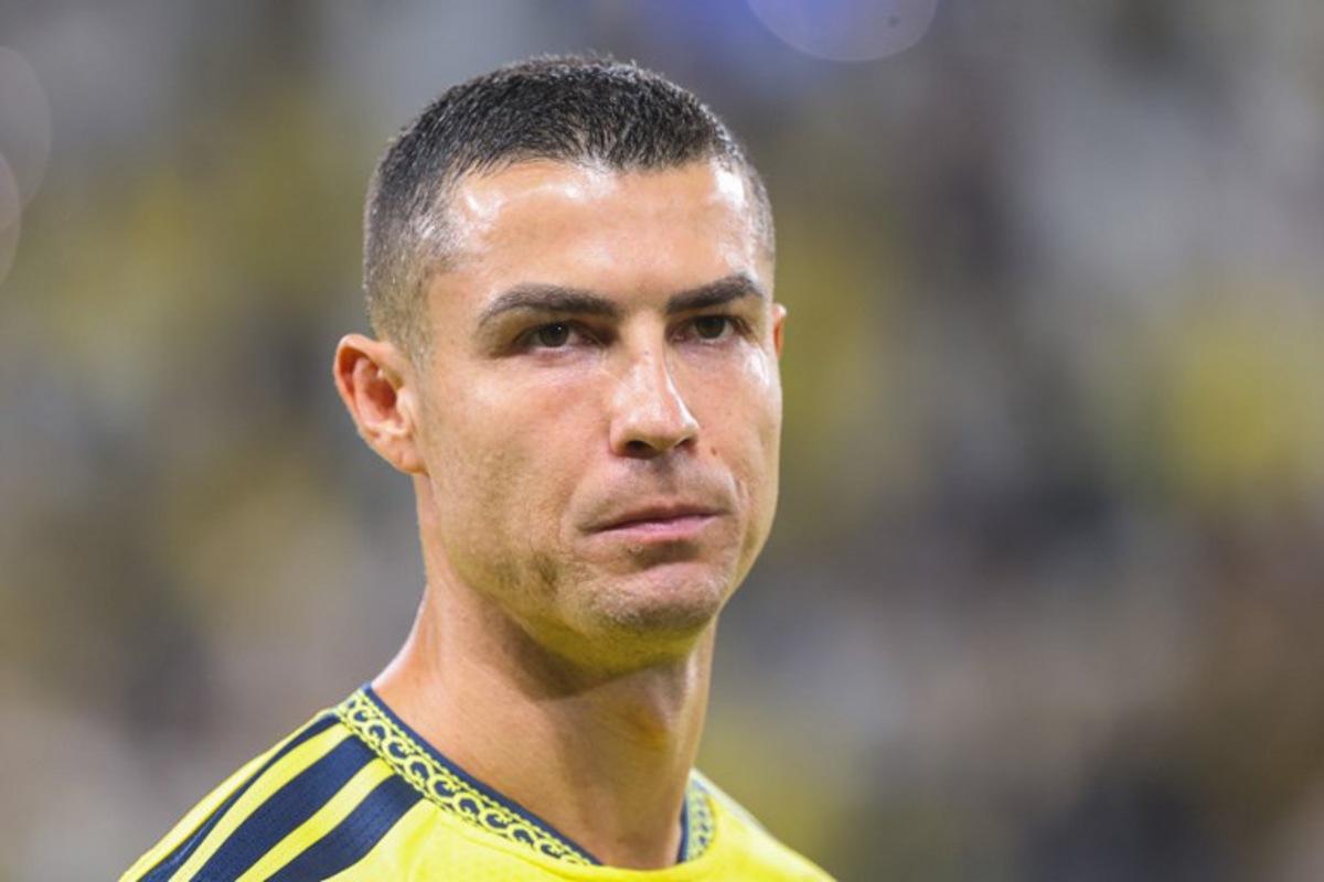 Nassr's Portuguese forward #07 Cristiano Ronaldo is seen prior to the start of the Saudi Pro League football match between Al-Nassr and Diriyah FC at Al-Awwal Park in Riyadh on October 9, 2026. Fayez NURELDINE / AFP