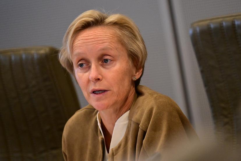 Flemish Minister for Mobility and Public Works Annick De Ridder a session of the Commission Mobility and Public Works of the Flemish Parliament, to discuss the financing of regional airports, on Thursday 10 September 2026 in Brussels. BELGA PHOTO DIRK WAEM