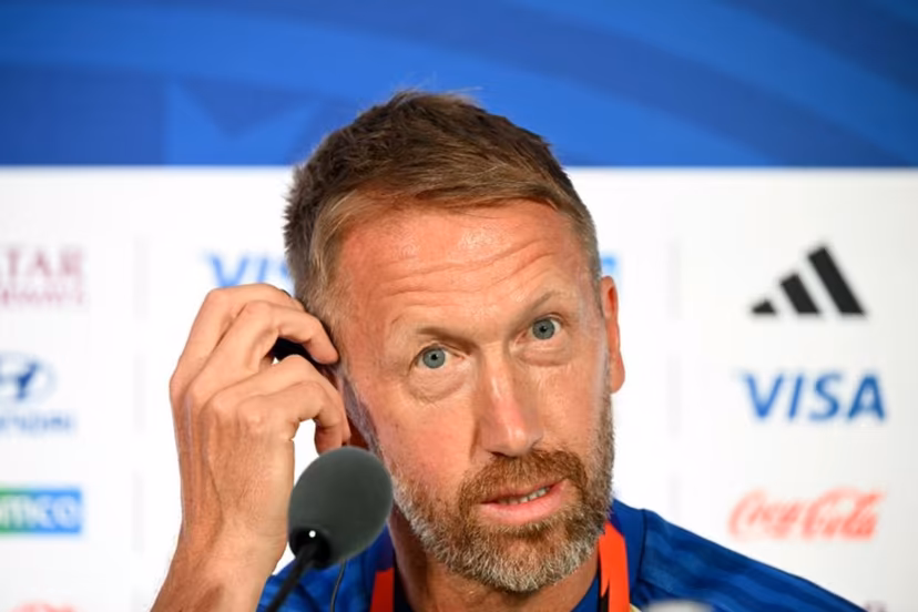 Sweden's English head coach Graham Potter gives an MD-1 press conference at the Houston Stadium in Houston on June 19, 2026, on the eve of the 2026 World Cup Group F football match between the Netherlands and Sweden. RONALDO SCHEMIDT / AFP