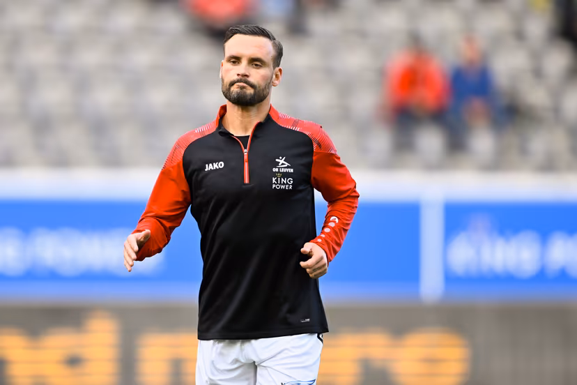 OHL's Birger Verstraete pictured before a soccer match between Oud-Heverlee Leuven and Royal Francs Borains, Saturday 17 October 2026 in Heverlee, a game in the 1/16 final of the Croky Cup Belgian cup competition. BELGA PHOTO JOHAN EYCKENS