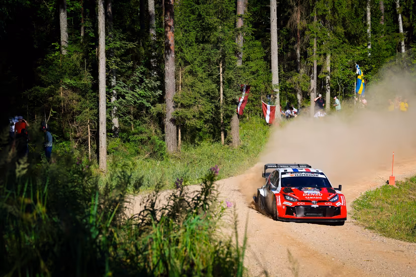 ATTENTION EDITORS - HAND OUT PICTURES - EDITORIAL USE ONLY - MANDATORY CREDIT 'Toyota Gazoo Racing' This handout picture, distributed by Eric Dupain, shows Sebastien Ogier during the WRC Estonia Rally 2026. PHOTO HANDOUT TOYOTA GAZOO RACING *** Belga and Belga Editorial Board decline all responsibility regarding the content of this picture. ***