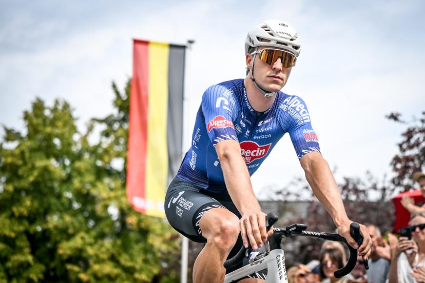 Belgian Niels Vandeputte of Alpecin-Premier Tech pictured ahead of the elite race at the Belgian Gravel Championships, Sunday 16 August 2026 in Grobbendonk. BELGA PHOTO ELIAS ROM