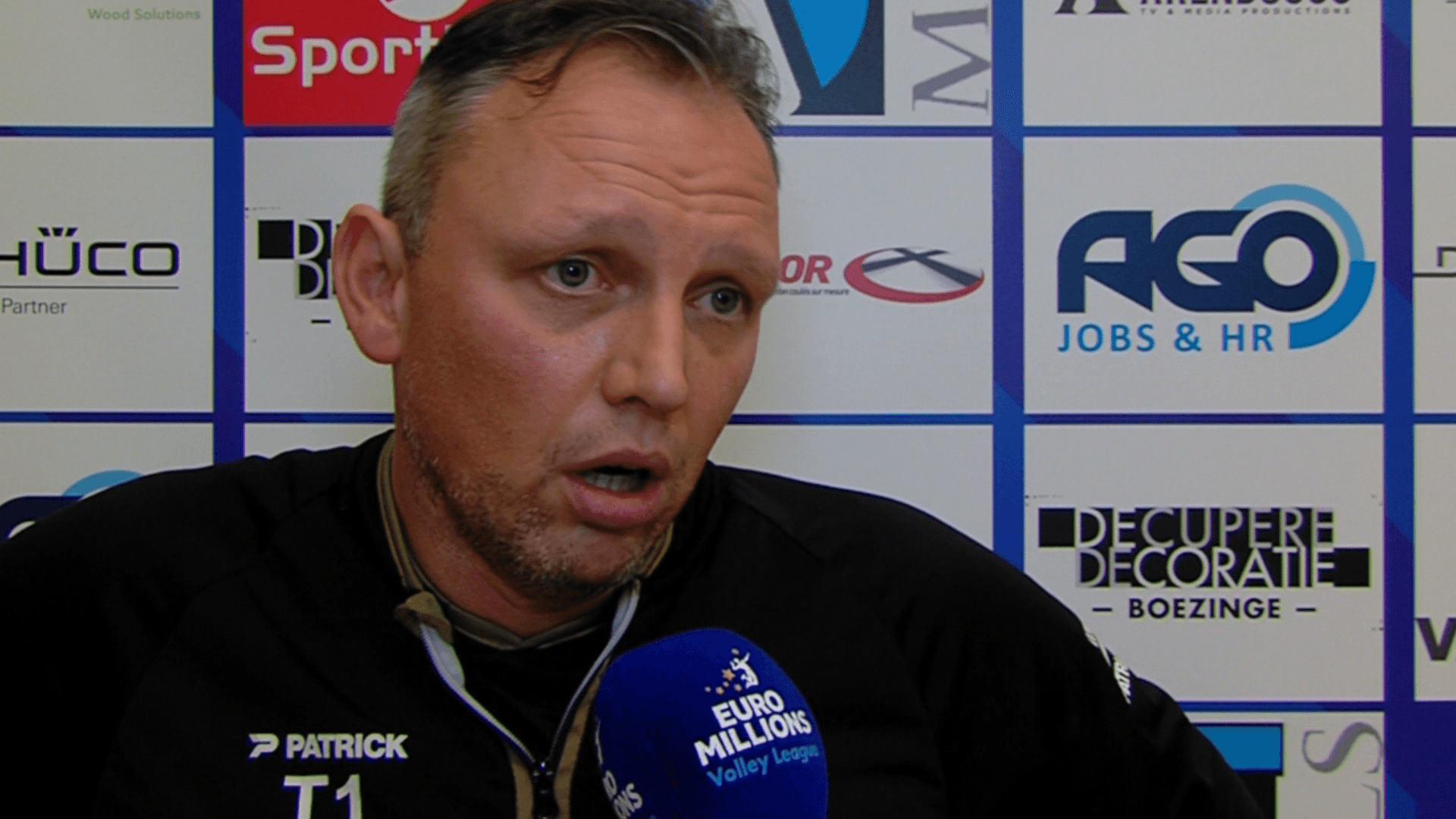 Frank Depestele na 1 3 verlies met Decospan Menen vs Caruur Gent Halve finale Beker van België