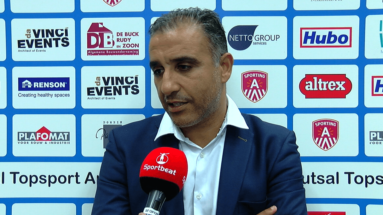 Karim Bachar Coach FT Antwerpen na de 4-1 zege vs Eisden Dorp