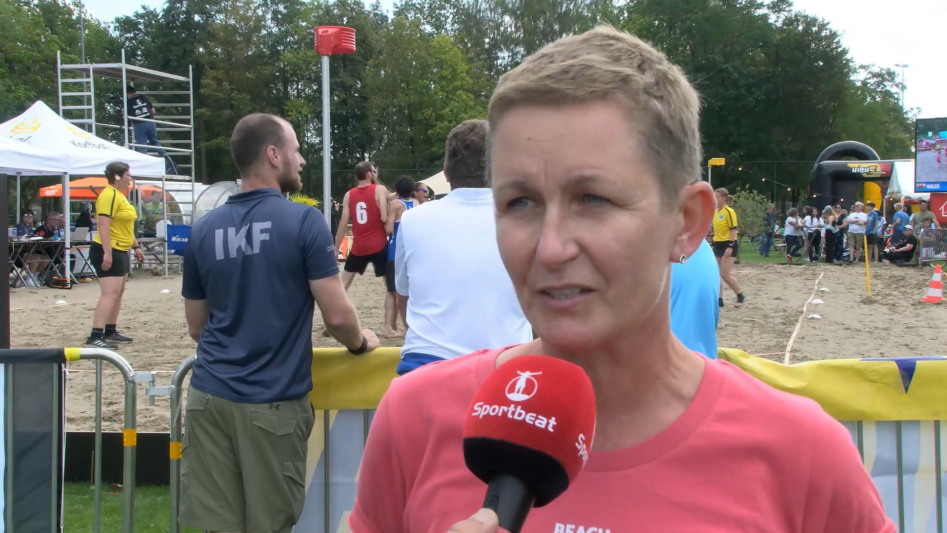 Reactie Tina van Grimbergen KBKB op WK Beach Korfbal Belgium   Temse