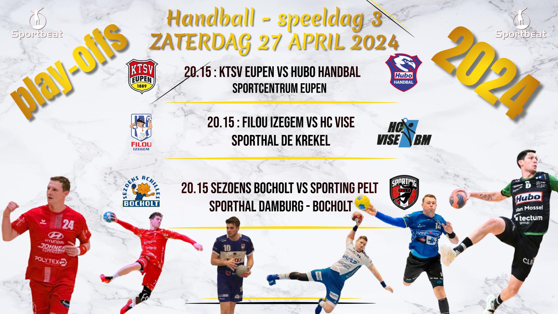 Volg vanavond via livestream alle play-off wedstrijden in het handbal.