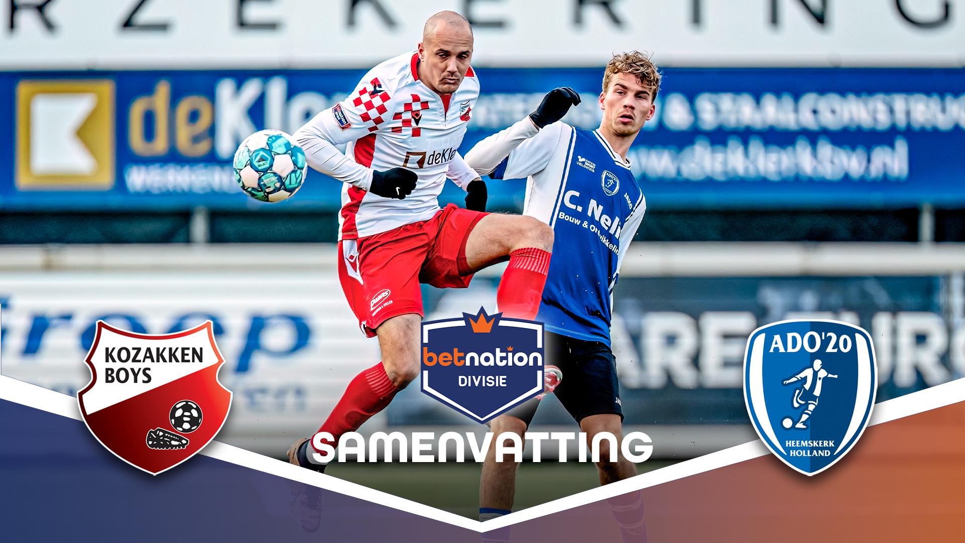 Wat een eerste helft in Kozakken Boys vs. ADO'20 | Betnation Divisie 23/24