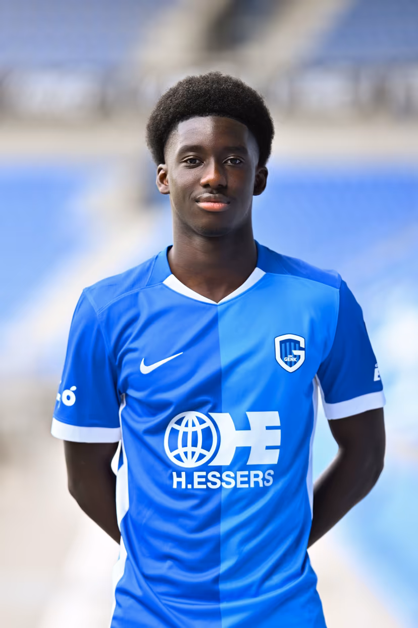 Jong Genk's Ali Camara poses for a picture at the 2026-2027 season photoshoot of Belgian Challenger Pro League team Jong Genk, Thursday 6 August 2026, in Genk. BELGA PHOTO JOHAN EYCKENS