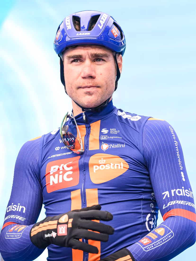 Fabio Jakobsen of Team Picnic PostNL pictured at the start of the 'E3 Saxo Bank Classic' one day cycling race, 208,8km from and to Harelbeke, on Friday 27 March 2026. BELGA PHOTO DAVID PINTENS