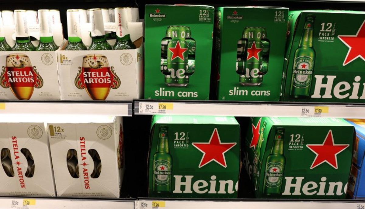 Imported beer, including Stella Artois and Heineken, for sale at a store in New York City on April 10, 2025. US President Donald Trump's 10 percent tariff for almost all countries except China will likely remain in place going forward, his top economic advisor Kevin Hassett said Thursday. On April 8, Trump announced a 90-day pause on higher tariffs against all countries except China, reversing a policy that had roiled global stock markets and spooked the American bond markets -- a key barometer of investors' faith in the US government's ability to pay its debts. TIMOTHY A. CLARY / AFP