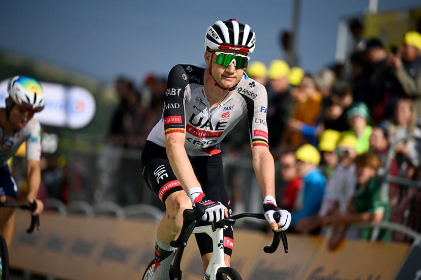 Belgian Tim Wellens of UAE Team Emirates XRG crosses the finish line of stage 14 of the 2026 Tour de France cycling race, a stage of 155km from Mulhouse to Le Markstein Fellering, on Saturday 18 July 2026. The 113th edition of the Tour de France starts on Saturday 4 July in Barcelona, Spain, and will finish in Paris, France on the 26th of July. BELGA PHOTO JASPER JACOBS