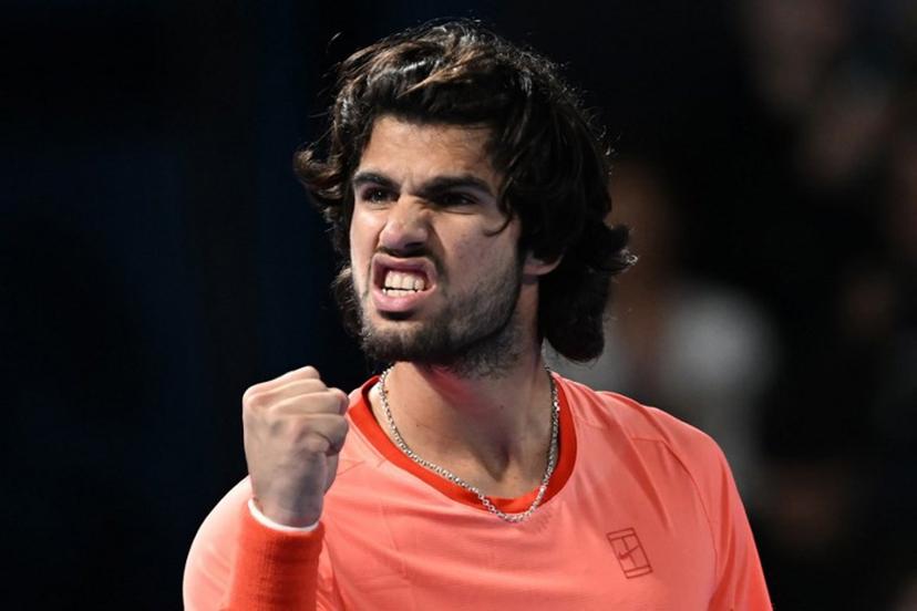 Spain's Carlos Alcaraz reacts after a point against Czech Republic's Jiri Lehecka in the men's singles final during the Japan Open tennis tournament at the Ariake Tennis Forest Park in Tokyo on October 6, 2026. Rie KIKUCHI / AFP