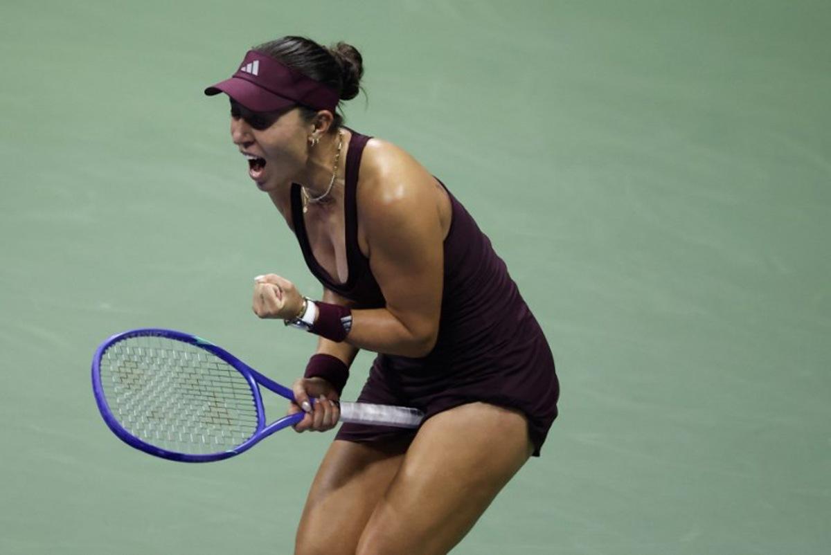 USA's Jessica Pegula celebrates defeating USA's Emma Navarro during their women's singles quarter-final tennis match on day ten of the US Open tennis tournament at the USTA Billie Jean King National Tennis Center in New York City on September 8, 2026. Leonardo MUNOZ / AFP