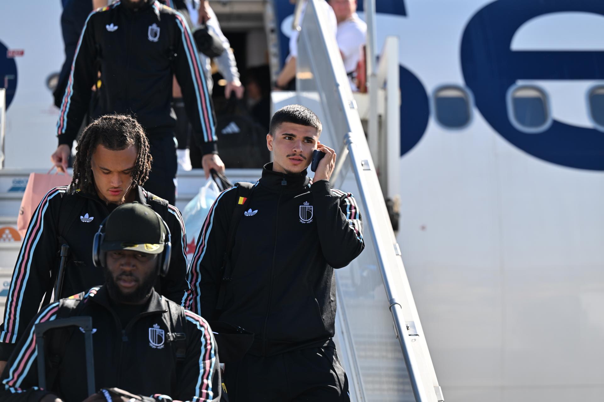 Belgium's Matias Fernandez-Pardo pictured at the arrival of Belgian national soccer team the Red Devils at Brussels Airport in Zaventem on Sunday 12 July 2026. The Red Devils are home after a defeat in 1/8 Finals against Spain at the FIFA World Cup 2026, in the United States, Canada and Mexico. BELGA PHOTO EMILE WINDAL