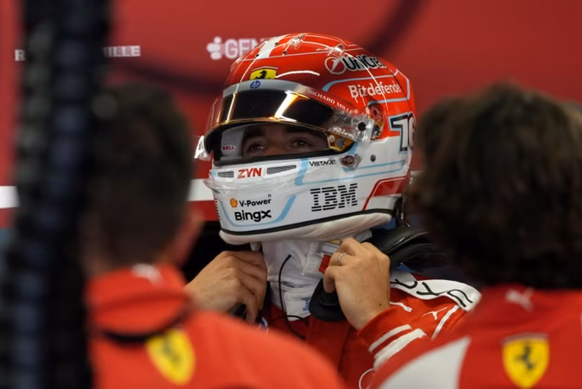 Ferrari's Monegasque driver Charles Leclerc prepares to compete in the qualifying session at the Circuit de Catalunya ahead of the Catalonia Formula One Grand Prix in Montmelo, on the outskirts of Barcelona, on June 13, 2026. Manaure QUINTERO / POOL / AFP