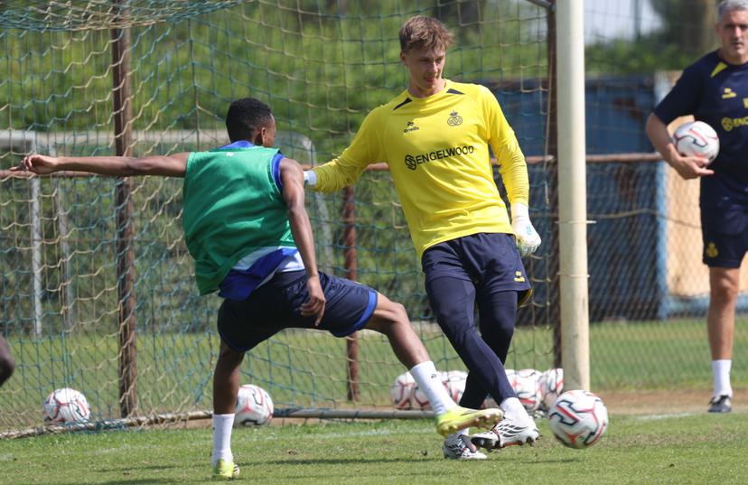 Union's Keo Boets pictured in action during the summer training camp of Belgian first division soccer team Royale Union Saint-Gillois, in Venray, the Netherlands on Friday 17 July 2026, to prepare for the upcoming 2026-2027 season. BELGA PHOTO VIRGINIE LEFOUR