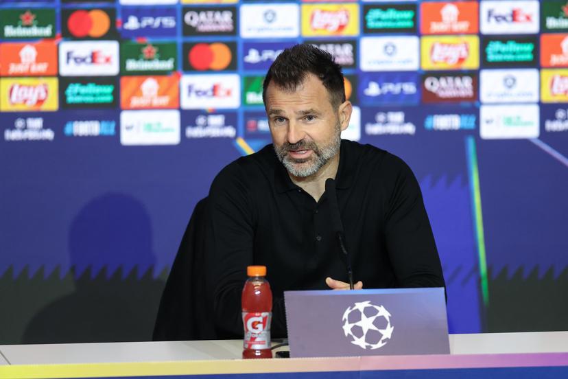 Club's head coach Ivan Leko pictured during a press conference of Belgian soccer team Club Brugge, in Madrid, on Monday 23 February 2026. Tomorrow, Club Brugge will play against Spanish team Atletico Madrid, a return leg game in the Knockout phase play-offs of the UEFA Champions League tournament. BELGA PHOTO BRUNO FAHY