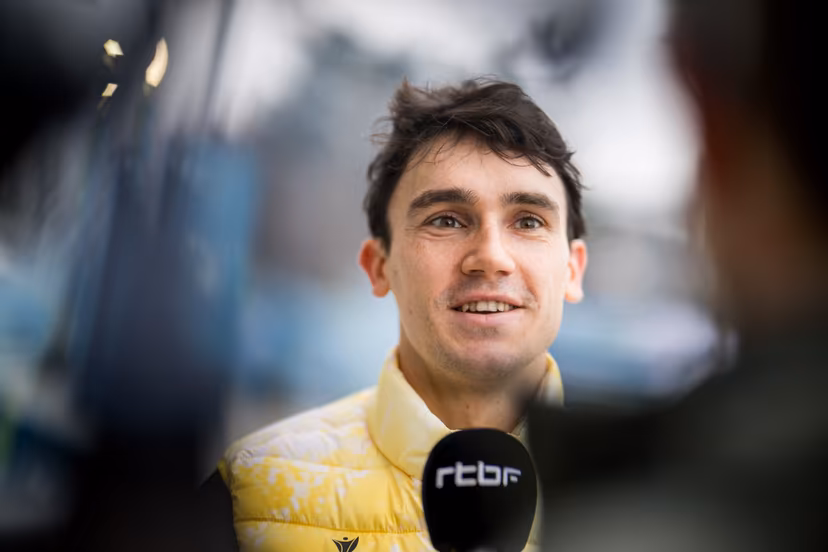 Belgian shorttrack skater Stijn Desmet pictured during a press conference at the Milano Cortina 2026 Olympic Winter Games, on Sunday 08 February 2026 in Milan, Italy. The XXV Winter Olympics take place from 6 to 22 February 2026 in Italy. BELGA PHOTO JASPER JACOBS