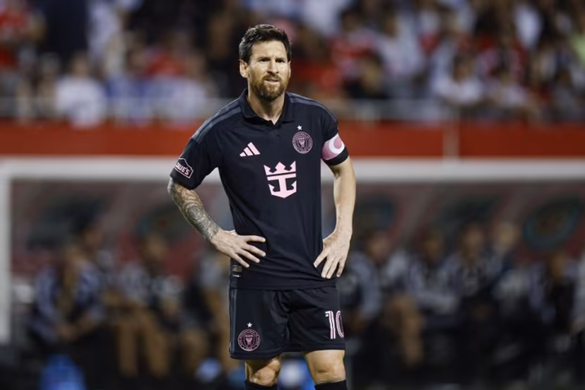 Inter Miami's Argentine forward #10 Lionel Messi looks on during a Major League Soccer (MLS) regular season football match between Inter Miami CF and Chicago Fire FC at Soldier Field in Chicago, Illinois, on September 9, 2026. KAMIL KRZACZYNSKI / AFP