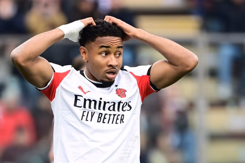 AC Milan's French forward #18 Christopher Nkunku reacts during the Italian Serie A football match between US Cremonese and AC Milan at the Giovanni Zini Stadium in Cremona, nothern Italy on March 1, 2026. Piero CRUCIATTI / AFP