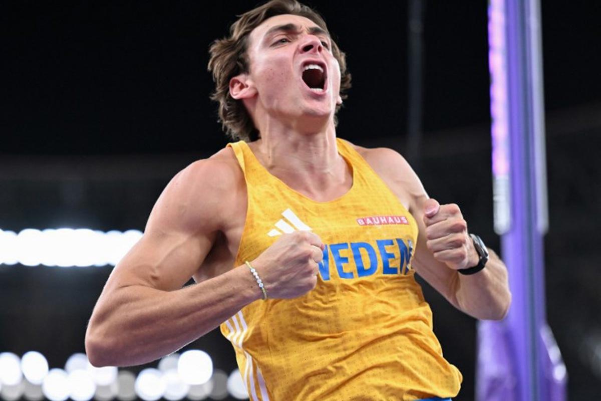 Sweden's athlete Armand Duplantis reacts during the men's pole vault final during the World Athletics Championships in Tokyo on September 15, 2025. Kirill KUDRYAVTSEV / AFP