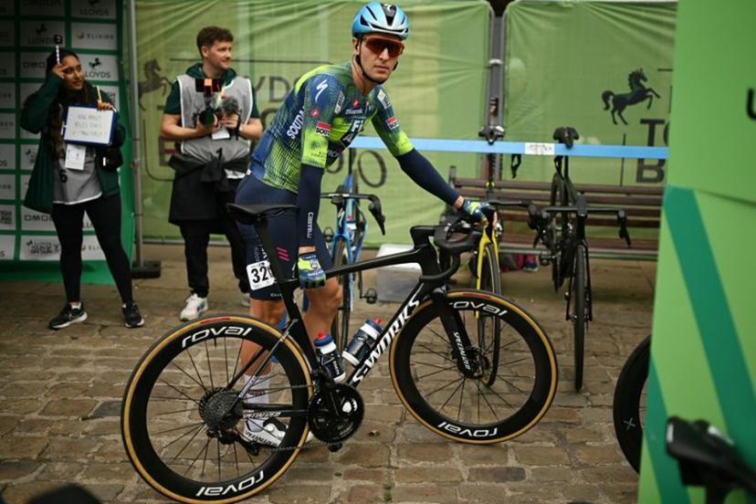 Soudal Quick-Step's Belgian rider Tim Merlier prepares to take part in the first stage of the Tour of Britain cycle race in Lincoln, eastern England on September 2, 2026. Oli SCARFF / AFP