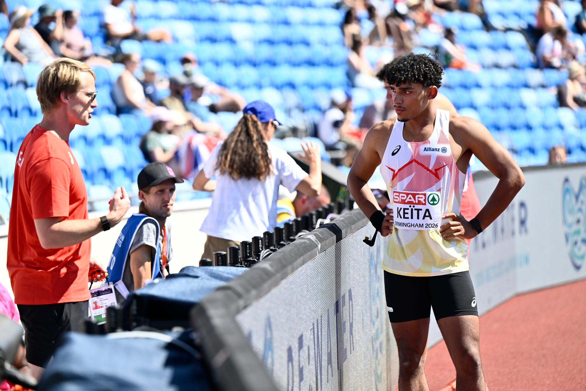 Belgian Dai Keita pictured during the shot put event of the men's decathlon competition, on the third day of the European Athletics Championships (August 10-18) in Birmingham, United Kingdom, on Wednesday 12 August 2026. BELGA PHOTO ERIC LALMAND