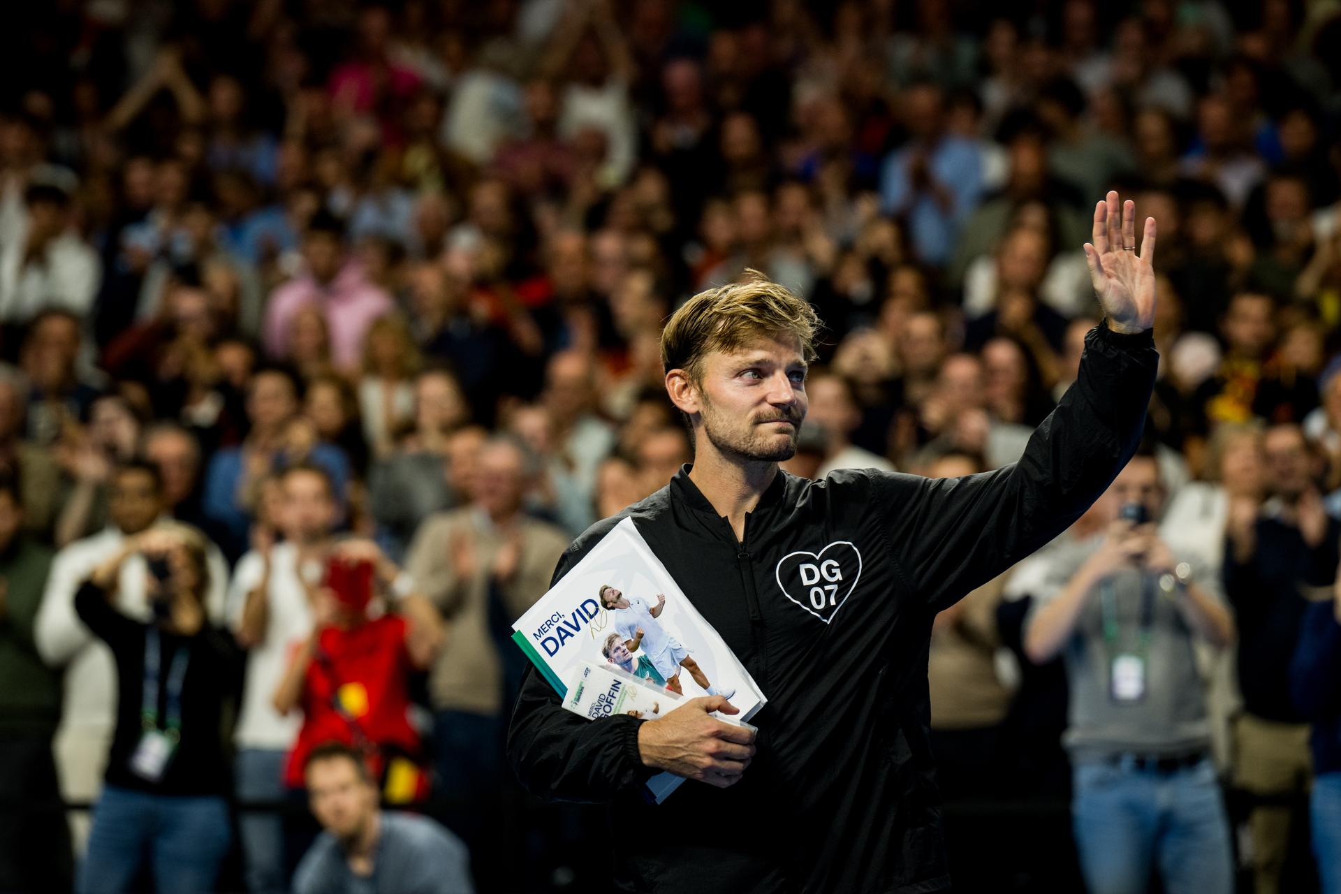 David Goffin of Belgium pictured during an award ceremony after the European Open ATP tennis tournament in Brussels, on Thursday 22 October. This year's edition of the tournament is taking place from 17 to 25 October BELGA PHOTO JASPER JACOBS