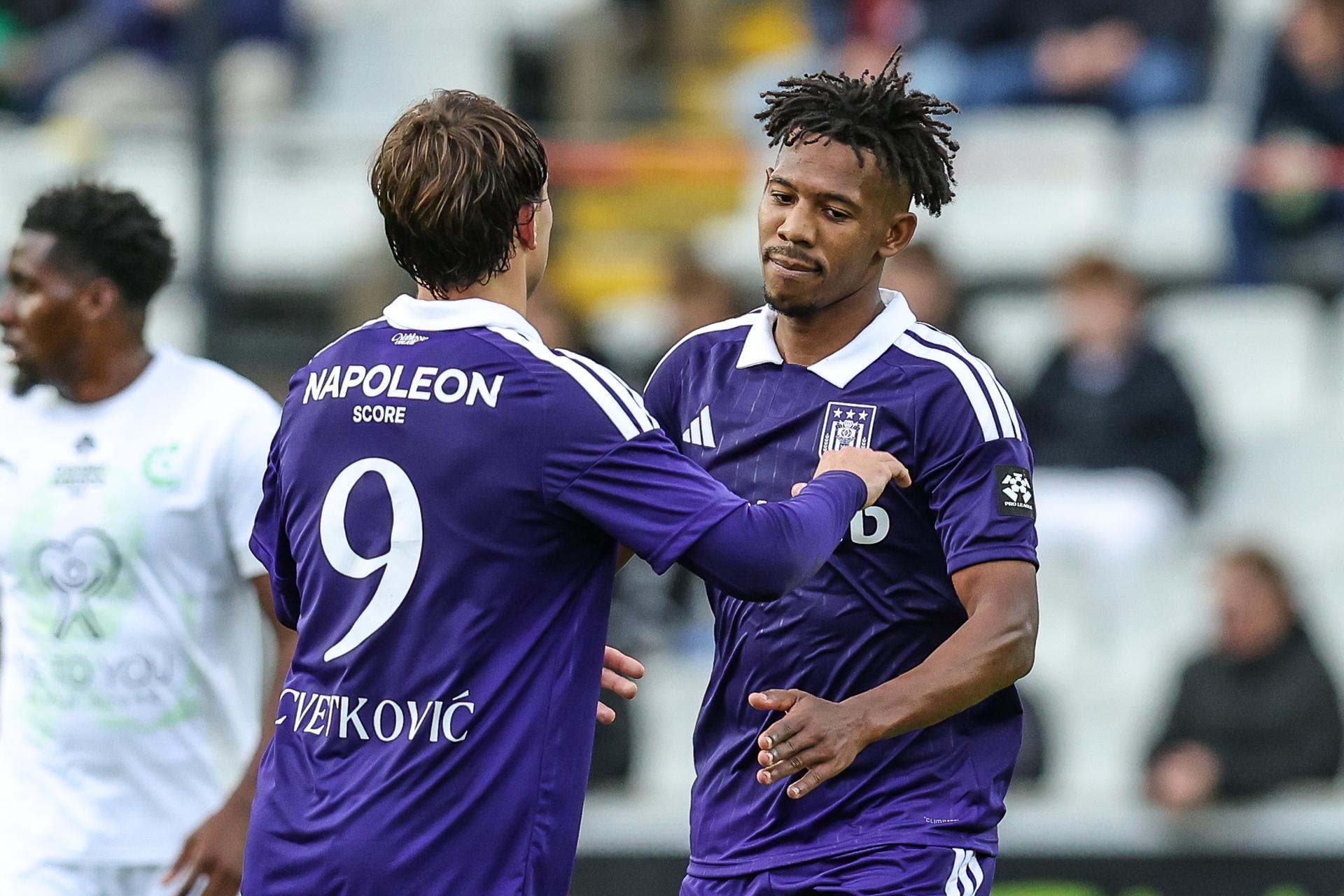 Anderlecht's Tawfik Bentayeb celebrates after scoring during a soccer match between Cercle Brugge and Royal SPorting Anderlecht, Saturday 10 October 2026 in Brugge, on day 8 of the 2026-2027 'Jupiler Pro League' first division of the Belgian championship. BELGA PHOTO BRUNO FAHY