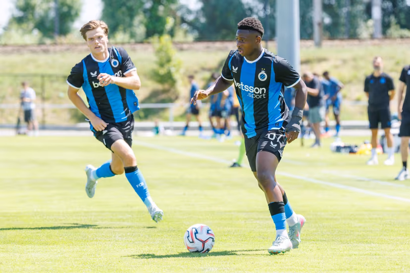 Club's Mamadou Diakhon pictured in action during a friendly soccer game between KV Kortrijk vs Club Brugge, on Saturday 04 July 2026 in Knokke-Heist, in preparation of the upcoming 2026-2027 Belgian first division soccer season. BELGA PHOTO KURT DESPLENTER