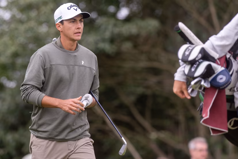 Belgian Matthis Besard pictured in action during the 2025 Soudal Open DP World Tour golf tournament, in Schilde, Wednesday 21 May 2025. From May 22 to 25, Rinkven Golf Club in Schilde will host the fourth edition of the Soudal Open, the Belgian leg of the DP World Tour. BELGA PHOTO JONAS ROOSENS